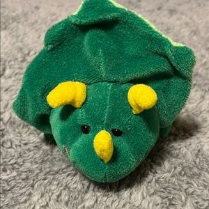 Floppy Friends Green Triceratops Dinosaur Plush Toy by GMA Access Inc Pink Smile